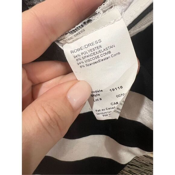 Joseph Ribkoff Multi-stripe Dress sz 8 - Picture 4 of 5